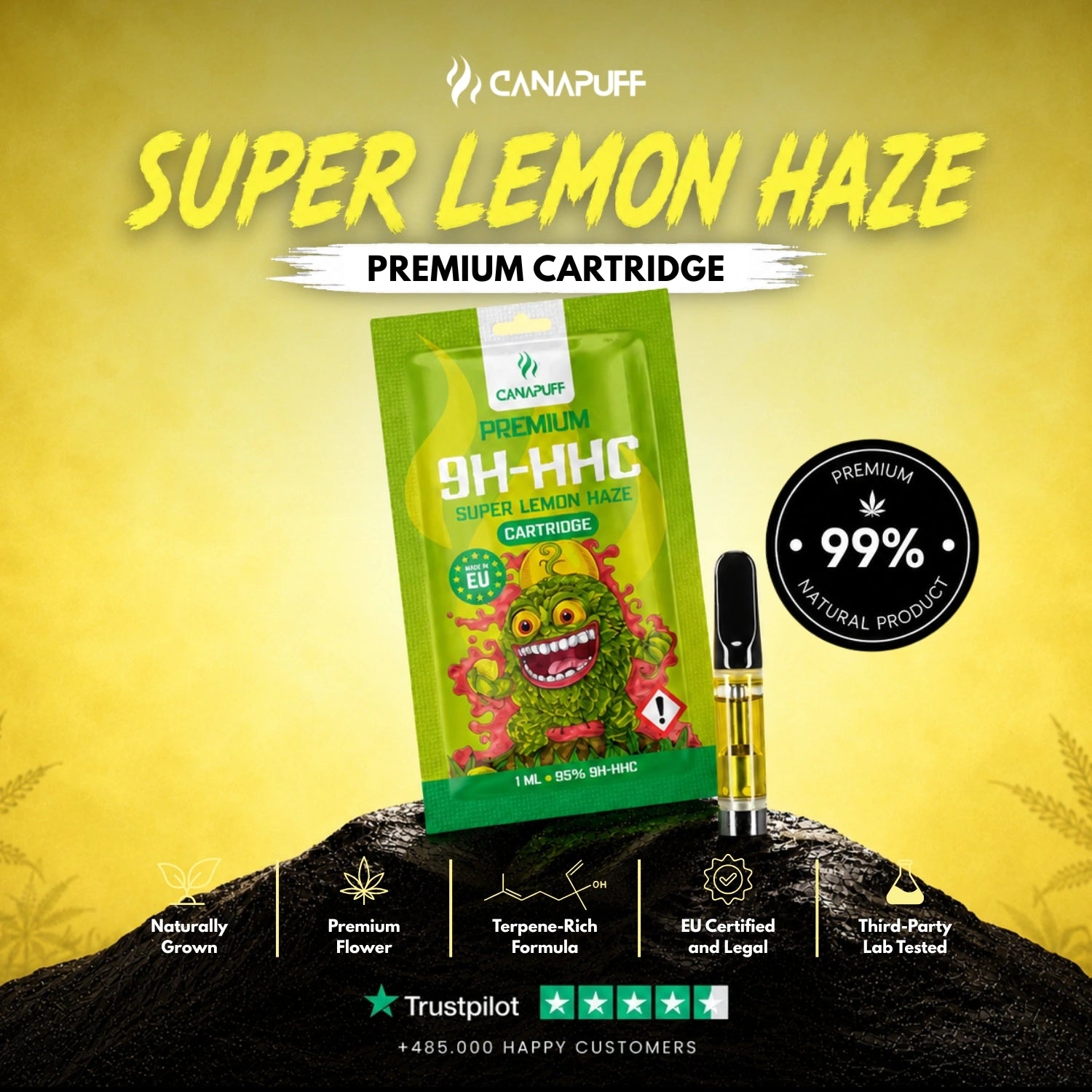 9H-HHC Cartridge Super Lemon Haze 95%
