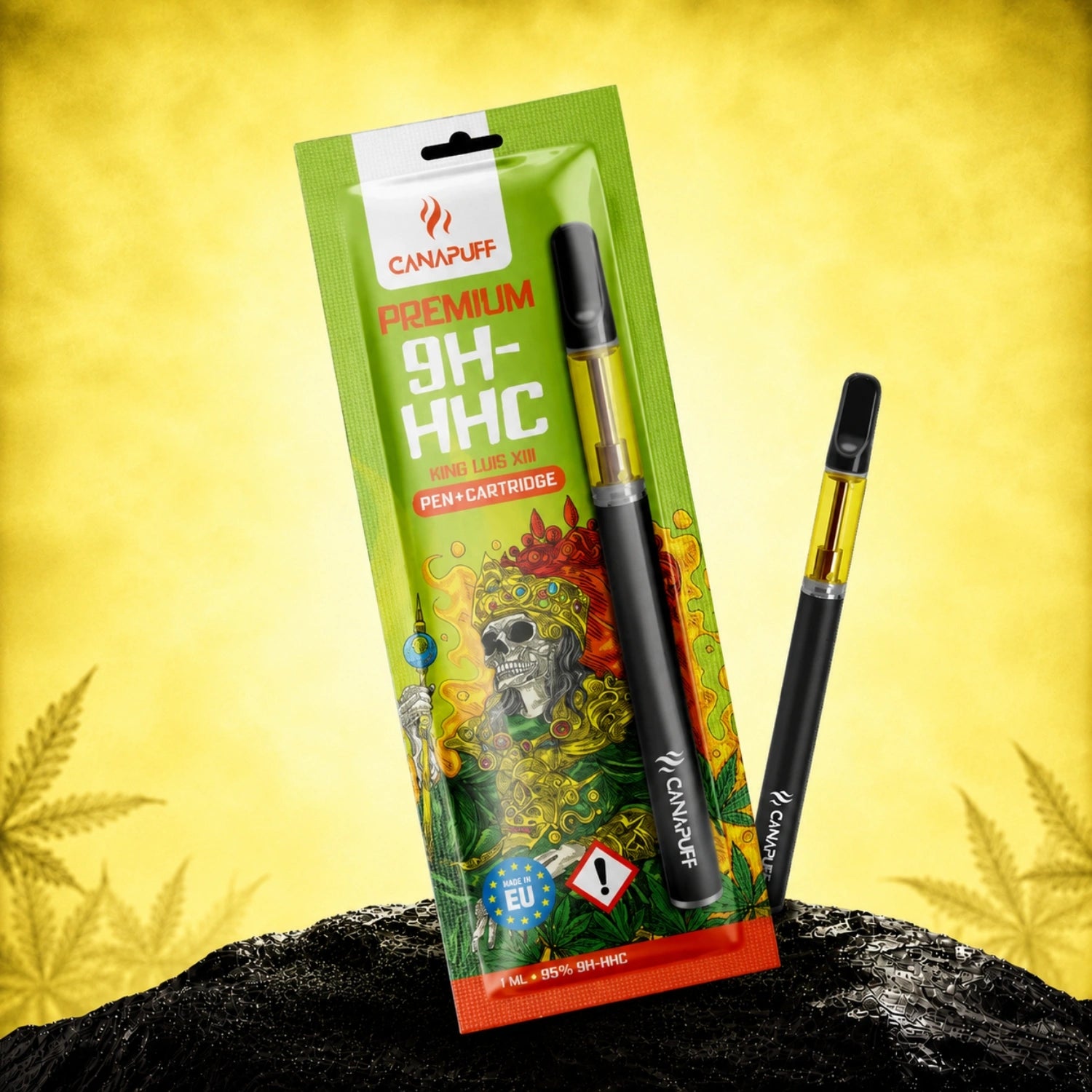 Canapuff 9H-HHC Pen+Cartridge King Luis XIII 95%, 1 ml disposable vape