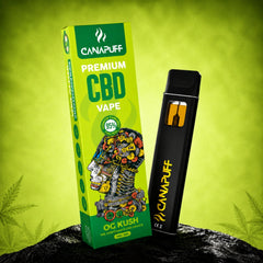 Canapuff CBD Vape OG Kush 95%, dispozitiv de unică folosință de 1ml