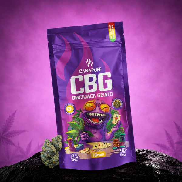 Canapuff CBG Blackjack Gelato žiedai 69%, 1 gramo pakelis