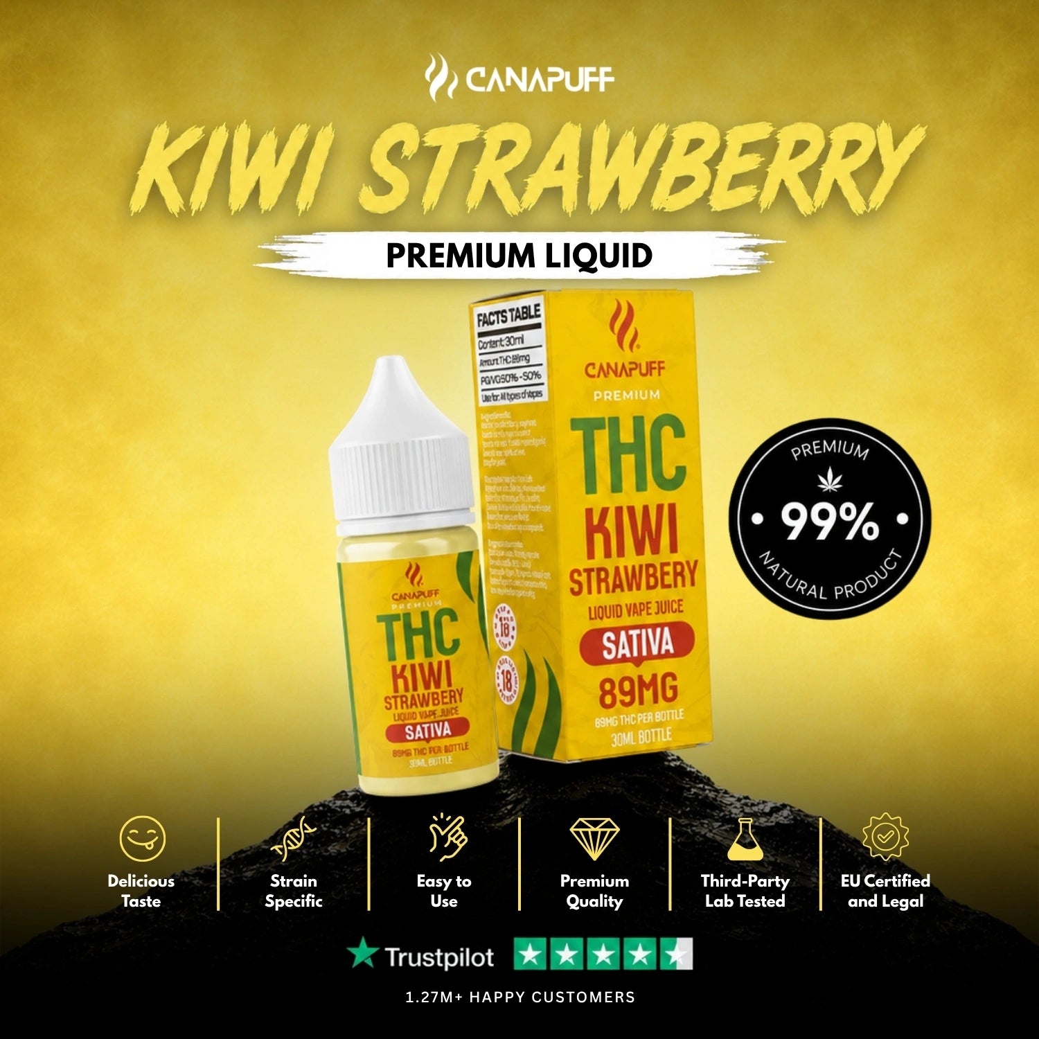 Delta 9 Liquid Kiwi Strawberry 30ml