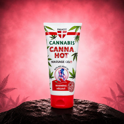 Gel de massagem de cânhamo CANNAHOT que aquece, 200 ml - Palacio