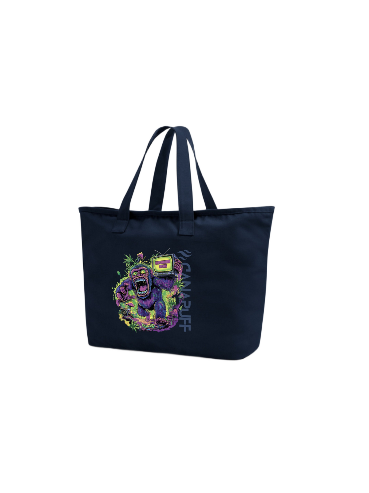 Borsa in cotone Canapuff – Panic Monkey – Blu navy