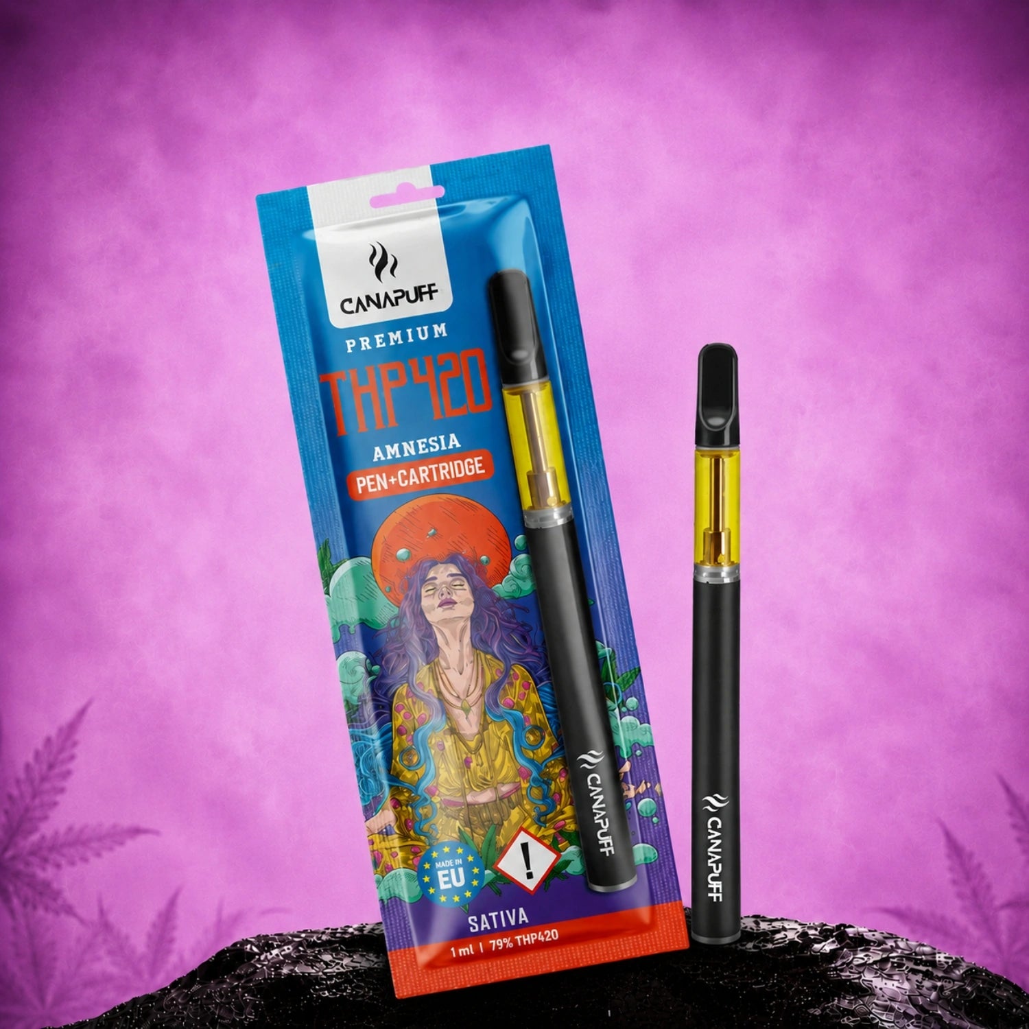 Canapuff THP420 Pen+Cartridge Amnesia 79%, 1 ml vape