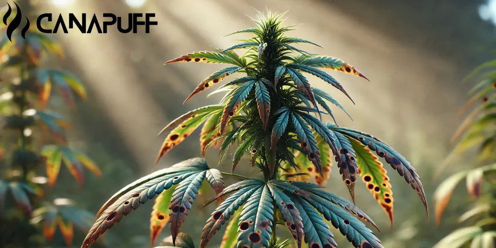 Taches brunes sur les feuilles de Cannabis