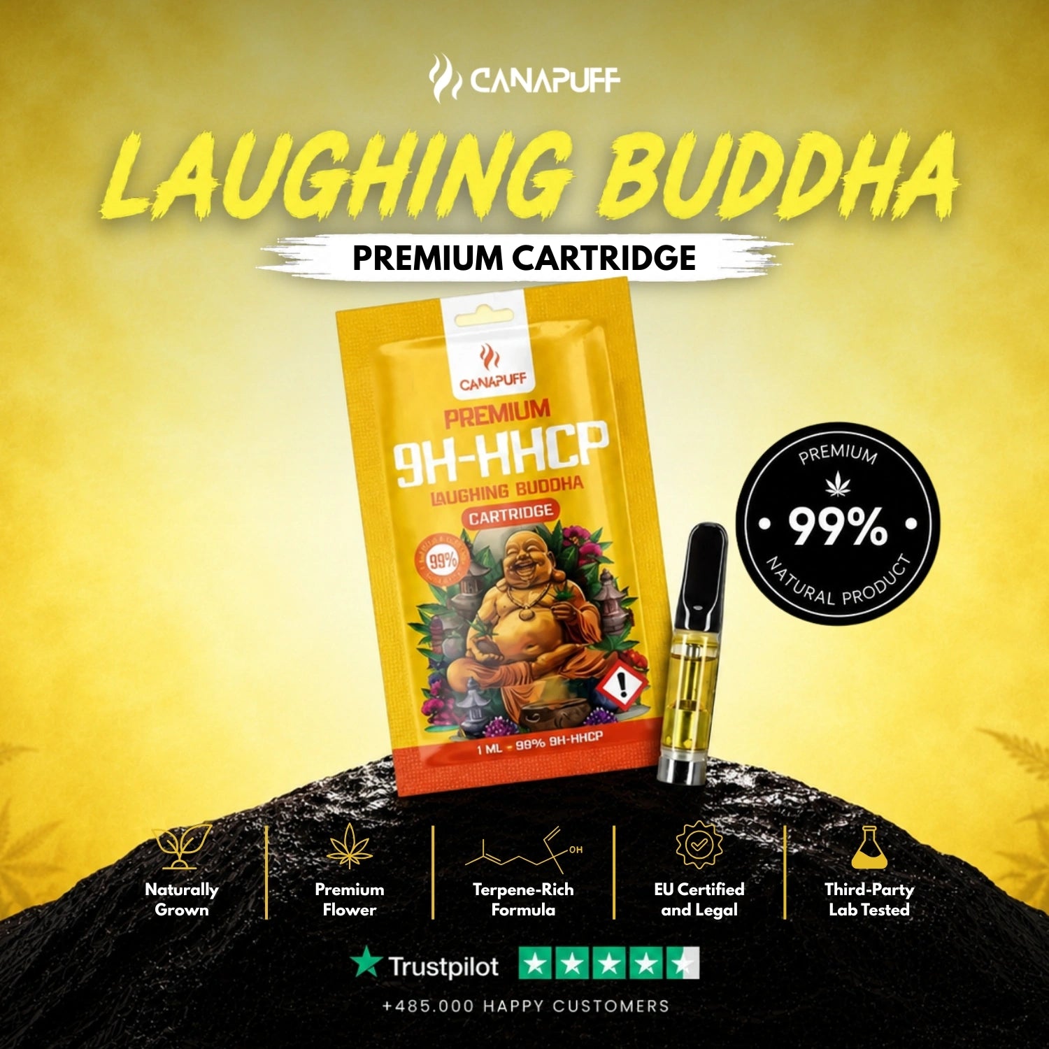 9H-HHCP Cartridge Laughing Buddha 99%