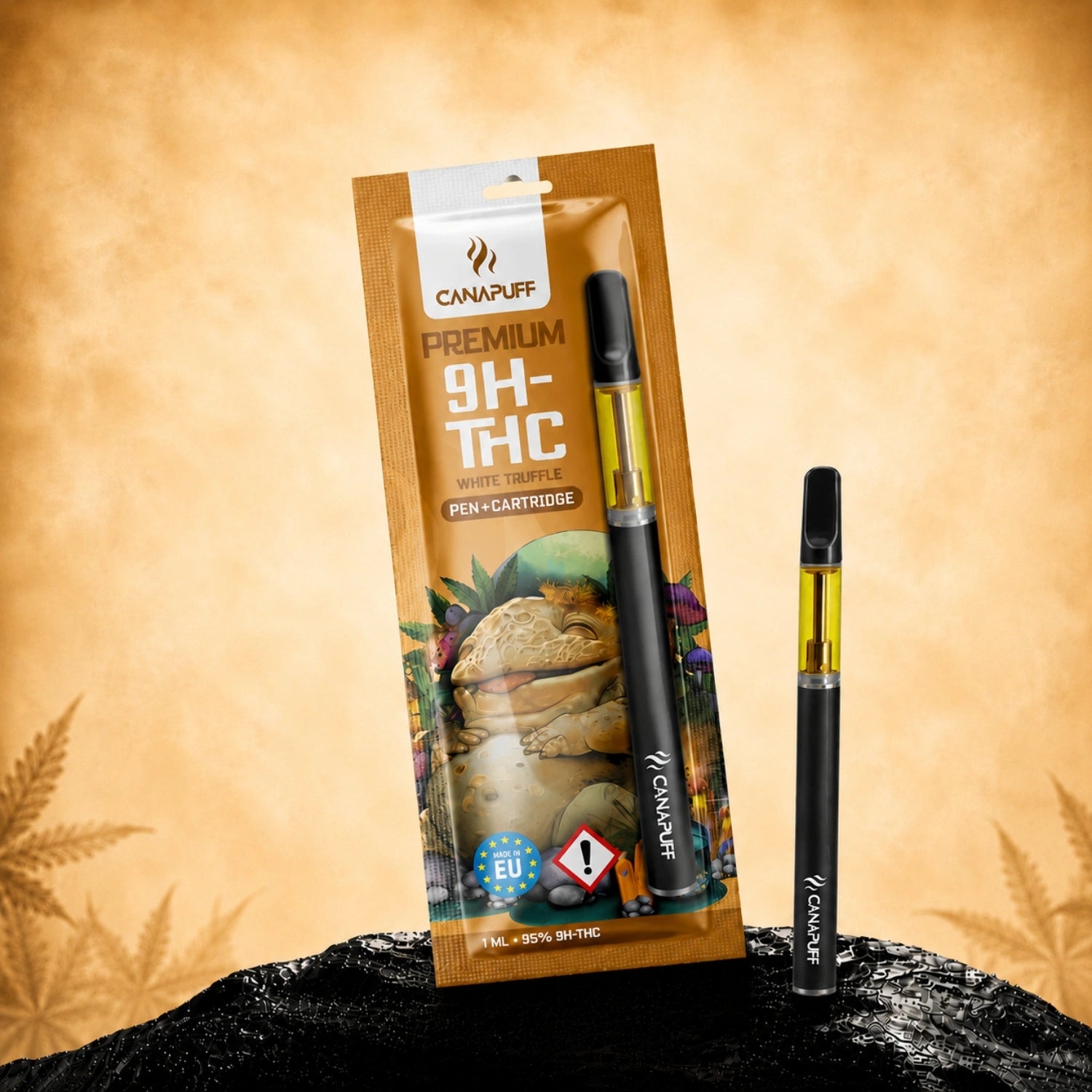 Canapuff 9H-THC White Truffle pen and cartridge, 95% strength, 1 ml