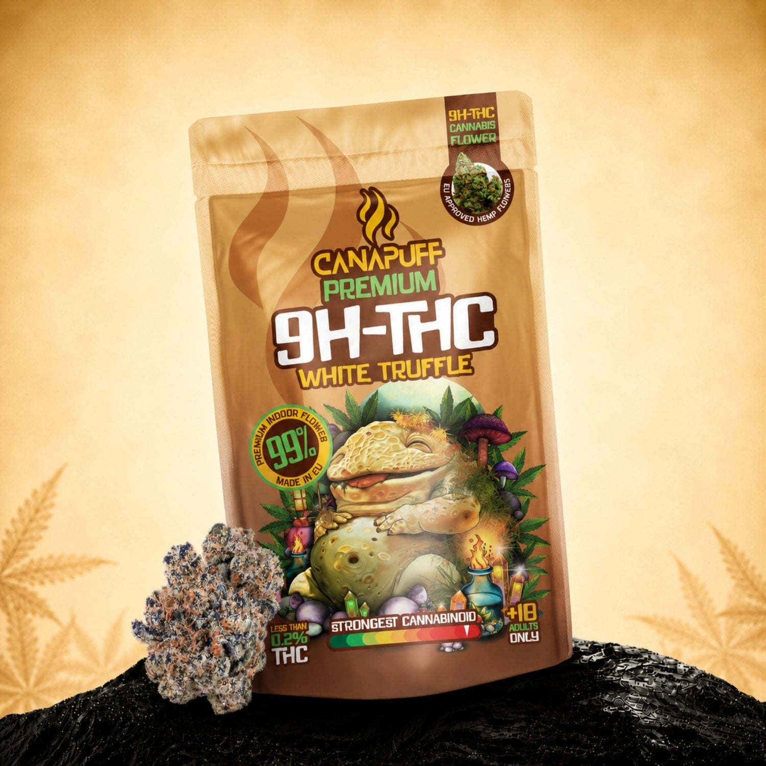 Canapuff 9H-THC White Truffle flowers pouch, 99% strength