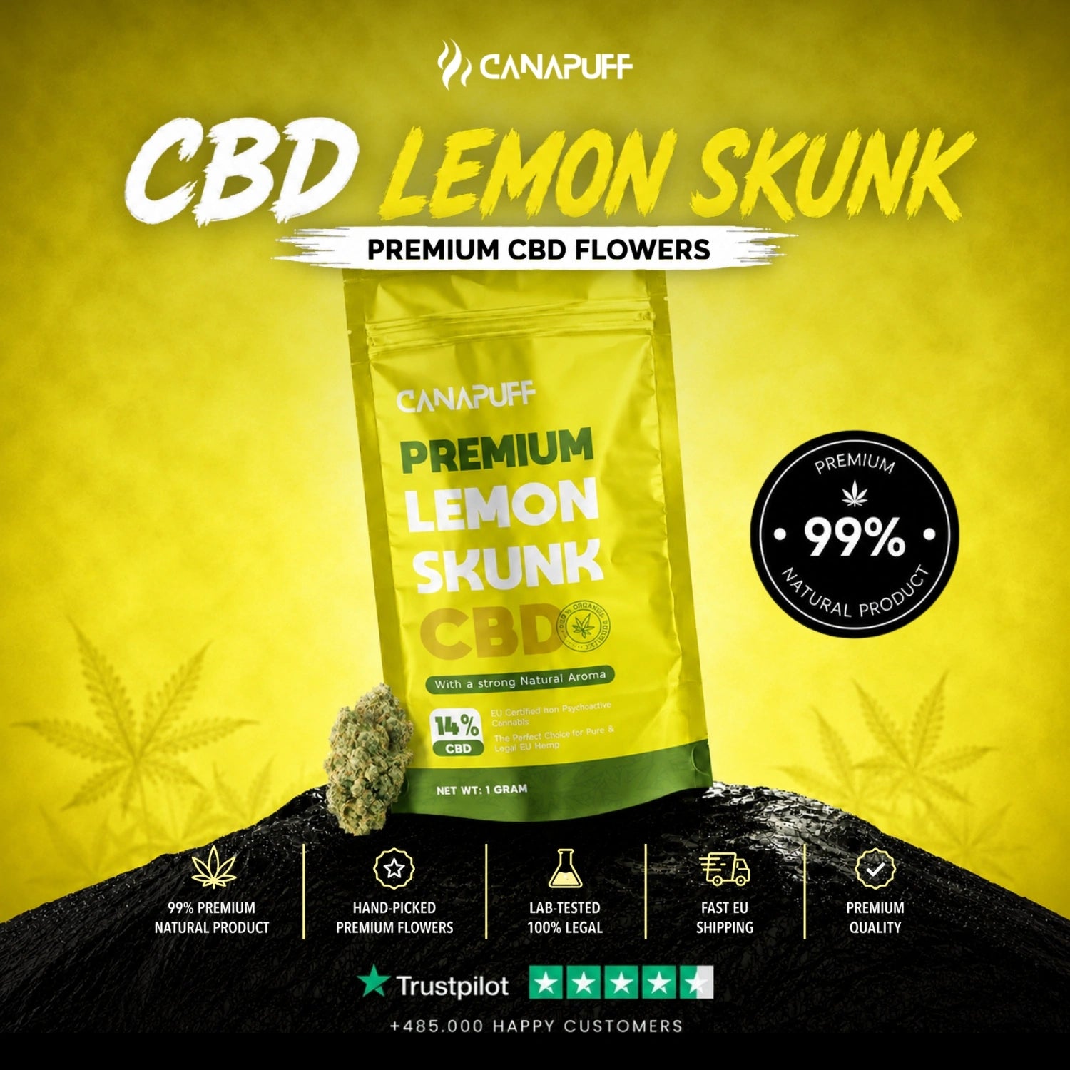 CBD Flowers Lemon Skunk 14%