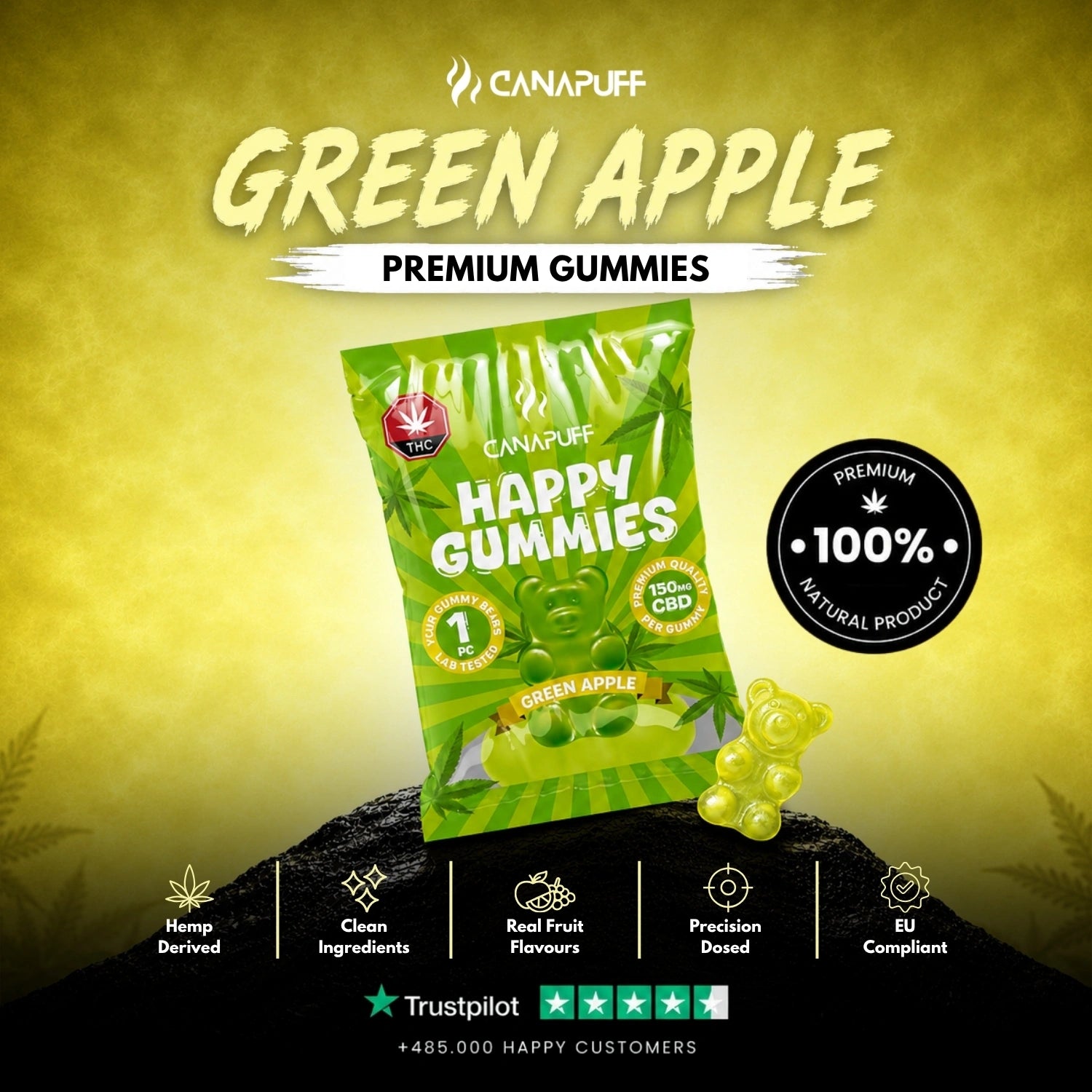 CBD Gummies Green Apple