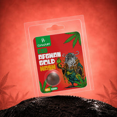Canapuff CBD Afghan Gold hash, 1 gram, 60% CBD in blister pack