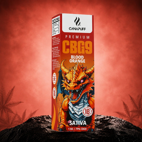 Lichid de vape Canapuff CBG9 Blood Orange 79%, 1 ml, Sativa
