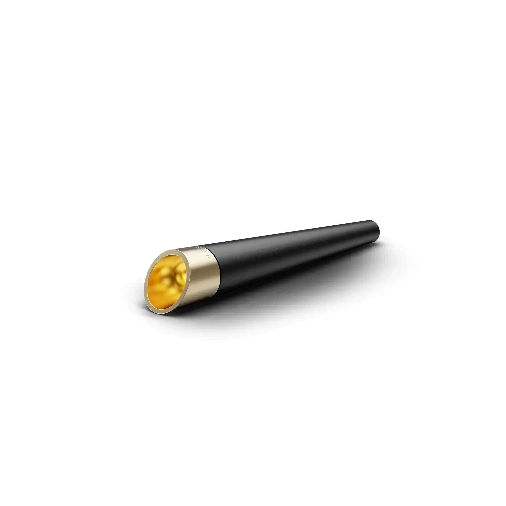 Vessel Cone Onyx pre-roll holder with golden mouthpiece
