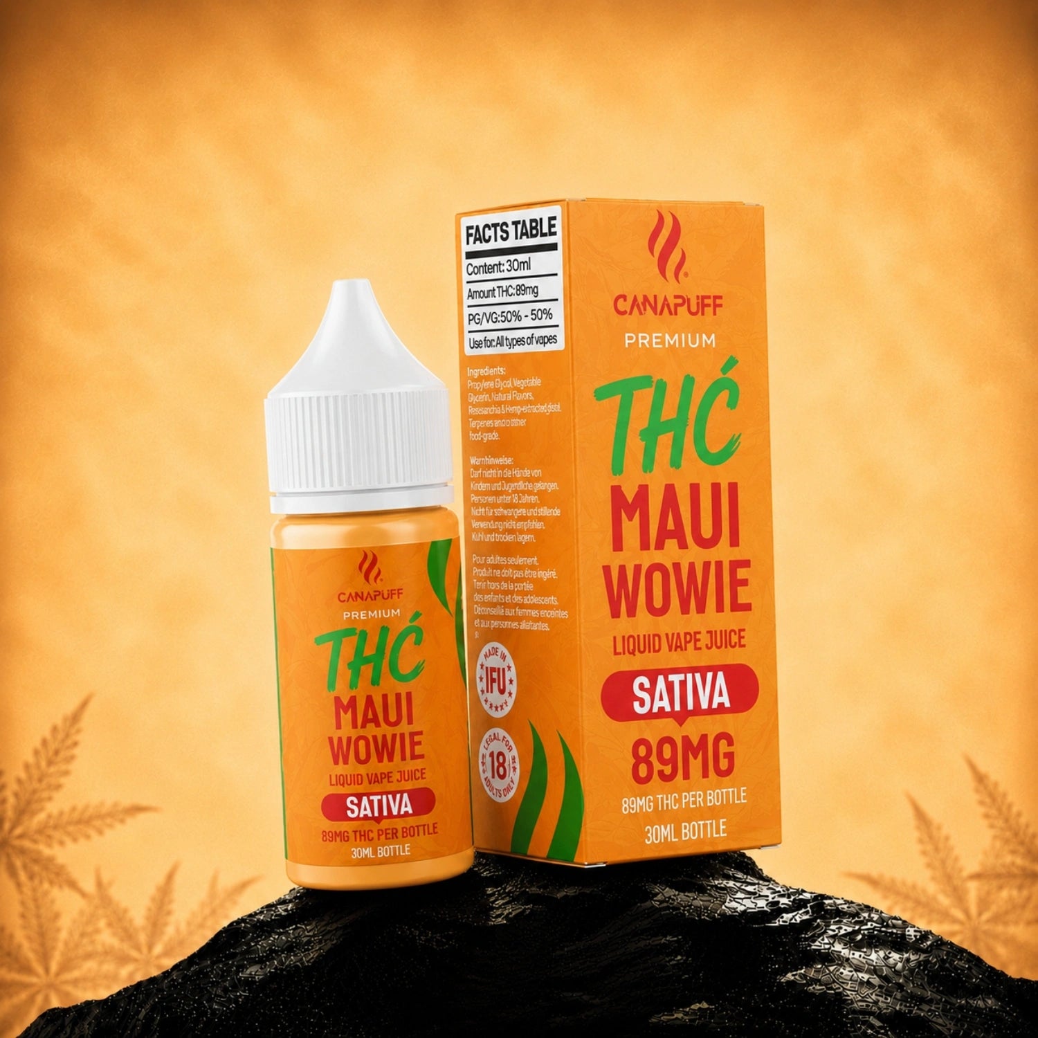 Canapuff Maui Wowie Delta-9 liquid vape juice, 89 mg, 30 ml bottle