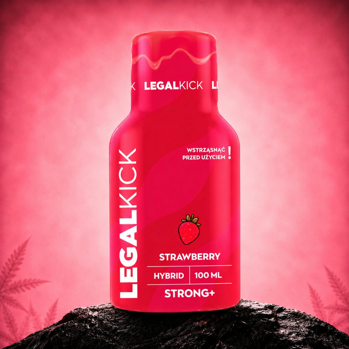 LegalKick Strawberry shot, 100 ml, Strong+ Hybrid