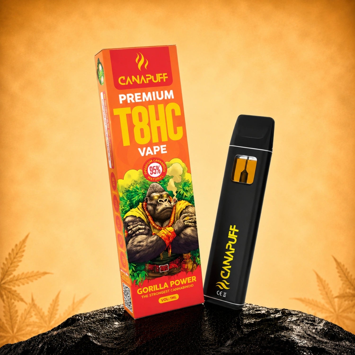 Canapuff T8HC Vape Gorilla Power 95% 1ml disposable pen