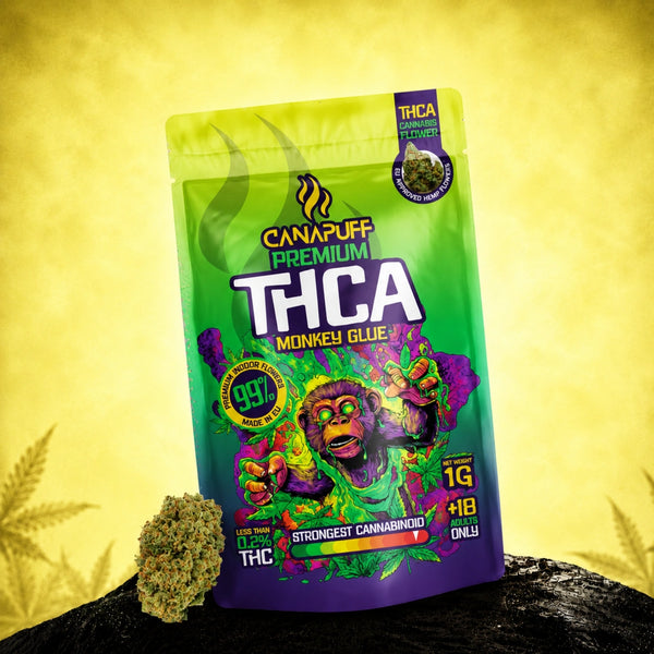 Canapuff THCA Monkey Glue 99%, квіти канабісу, пакетик 1 г